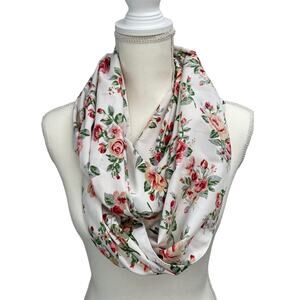 PEACH COUTURE Floral Rose Infinity Loop Cream Pink